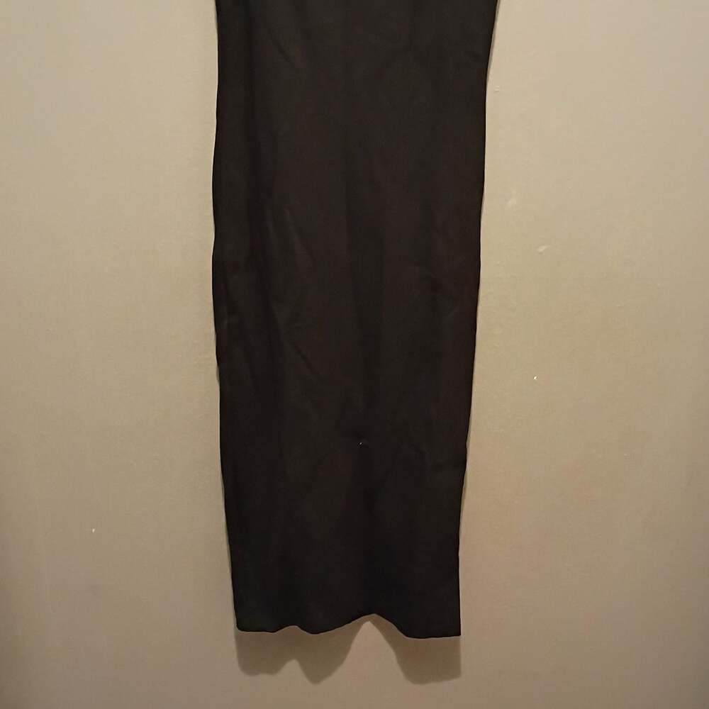 Kikiriki Black Sleeveless Scoop Neck Midi Bodycon Dress Size M